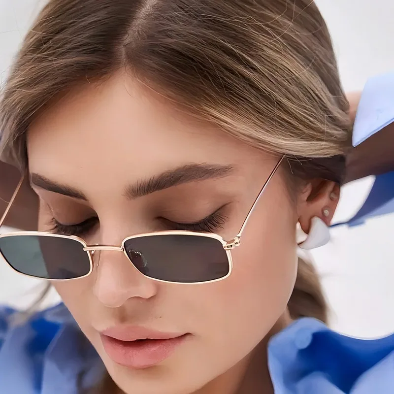New Small Square Sunglasses Wo - Metal Photo Panel review and price